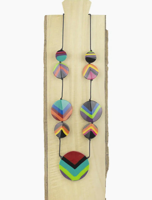 CIRCLES RESIN NECKLACE