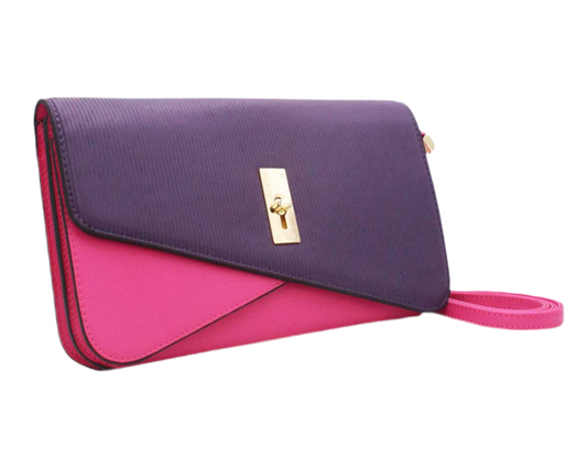 OCCASION CLUTCH - FUSCHIA & PURPLE