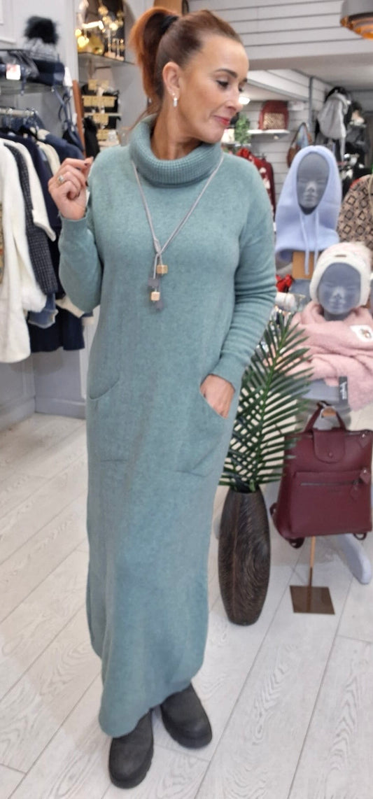 POLO KNIT DRESS - 12-16/18 - MINT