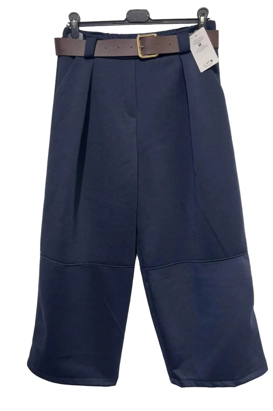 CROPPED PALAZZO- 10-16 - NAVY