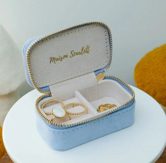 TRAVEL JEWELLERY CASE - BLUE