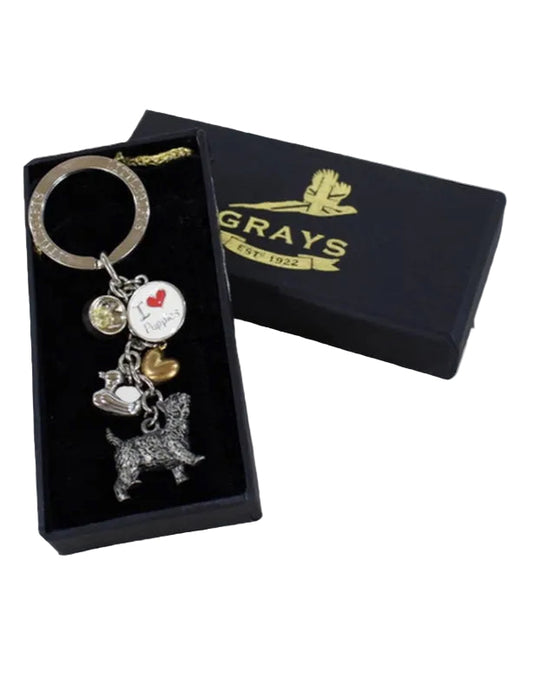 GIFT BOXED DOG KEYRING/BAG CHARM
