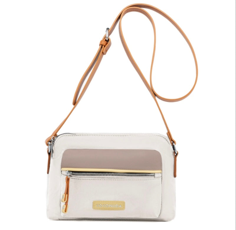 ZIP CROSSBODY - BEIGE
