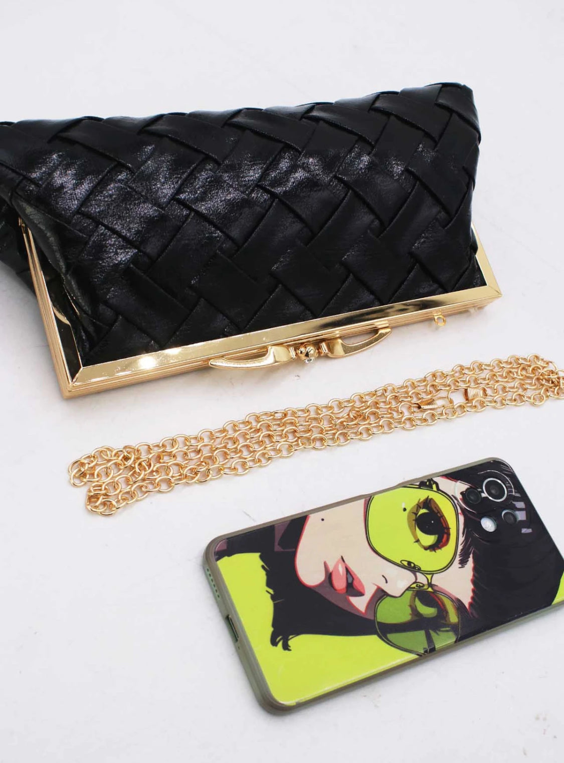 BRAIDED OCCASION BAG- BLACK