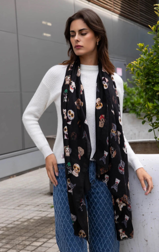 DOG PRINT SCARF