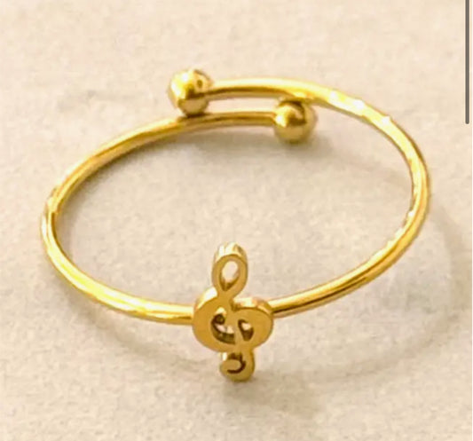STAINLESS STEEL MUSIC RING