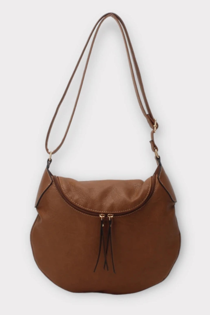 HALF MOON CROSSBODY - TAN