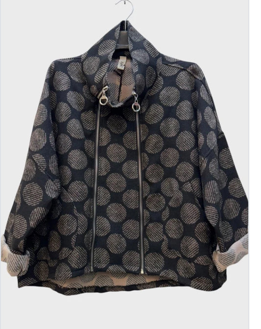 DOUBLE ZIP JACKET - 10-16 - BROWN