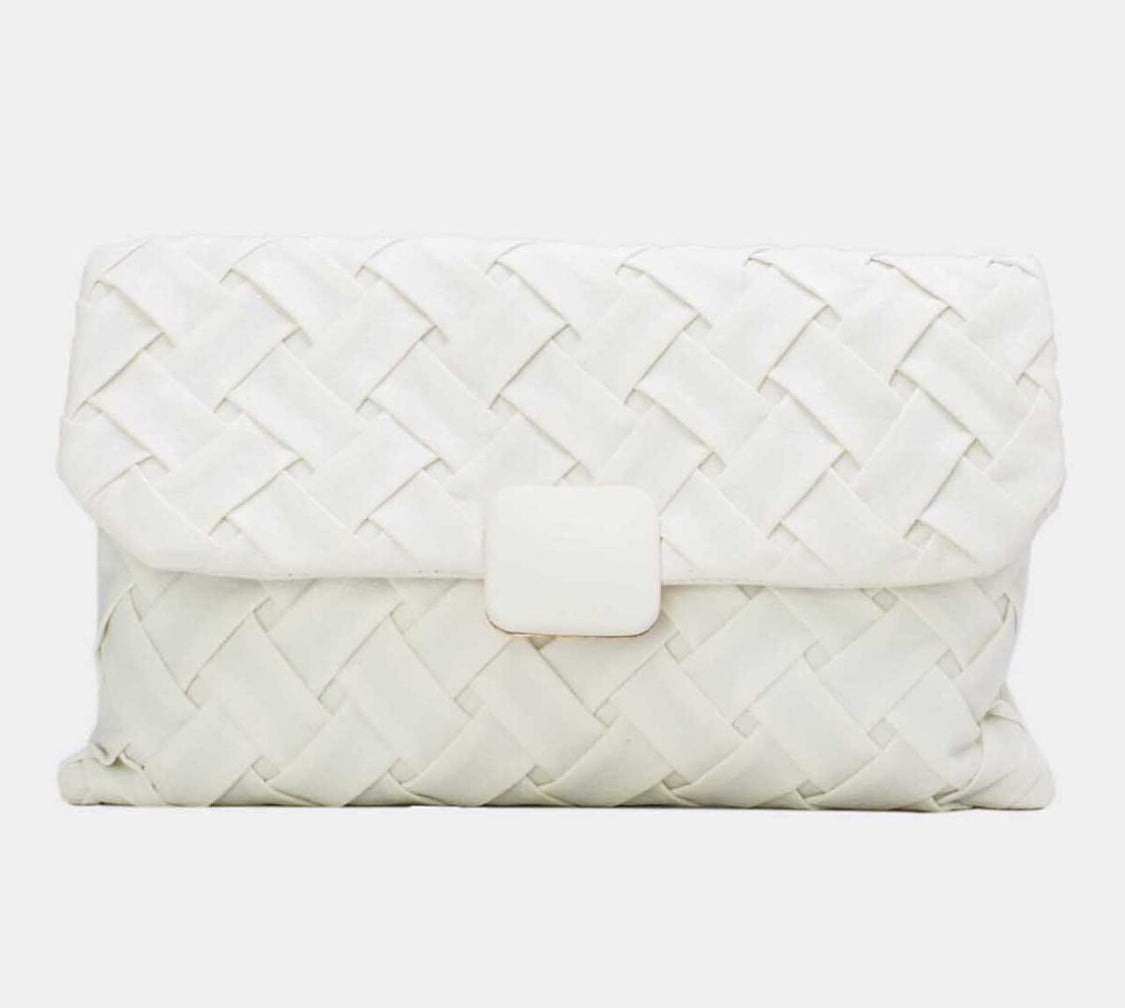 BRAIDED OCCASION BAG - WHITE
