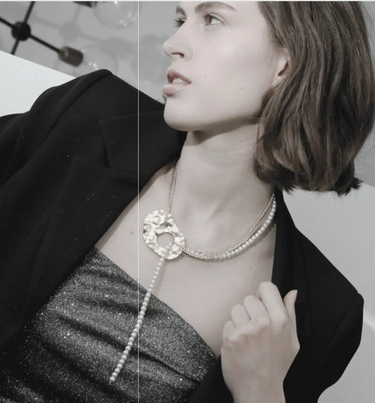 DNSK STATEMENT PEARL NECKLACE