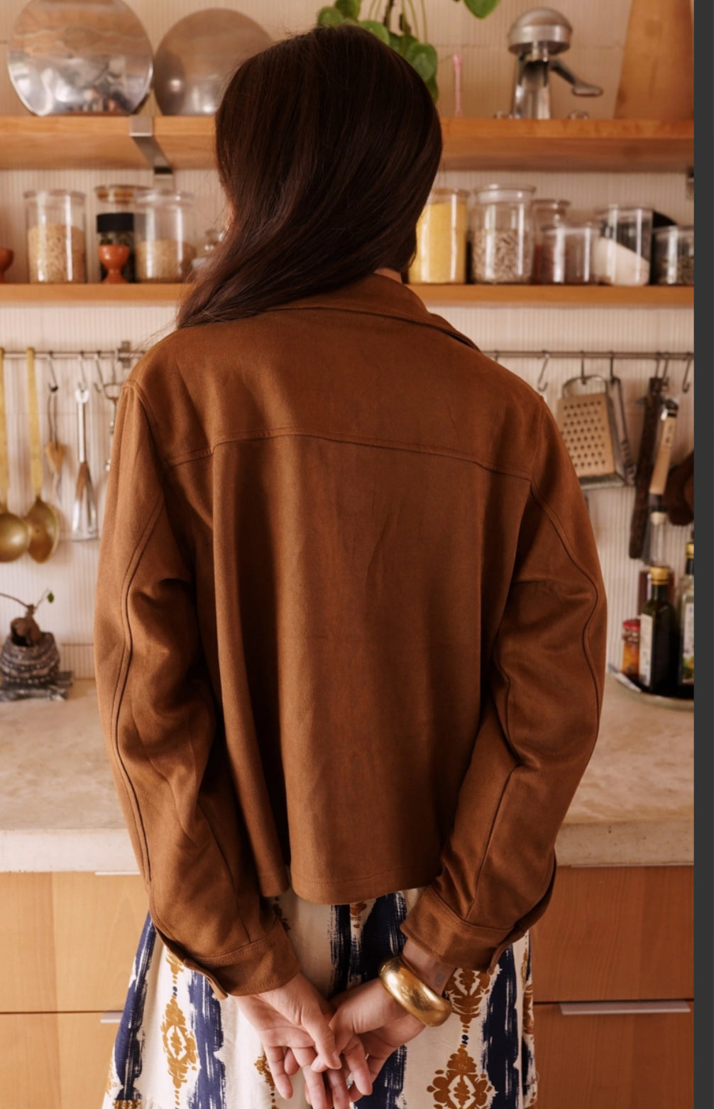 SUEDETTE JACKET - 8-12 - CAMEL
