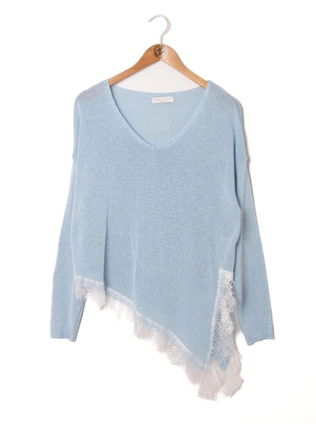 LACE TRIM KNIT- 10-16