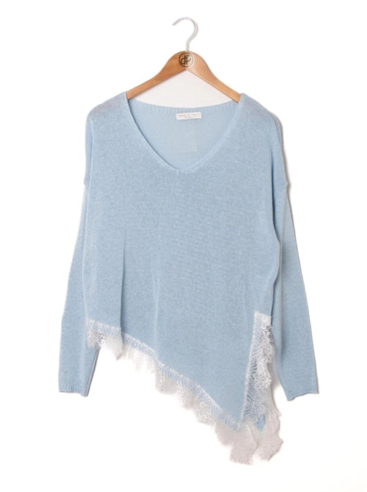 LACE TRIM KNIT- 10-16