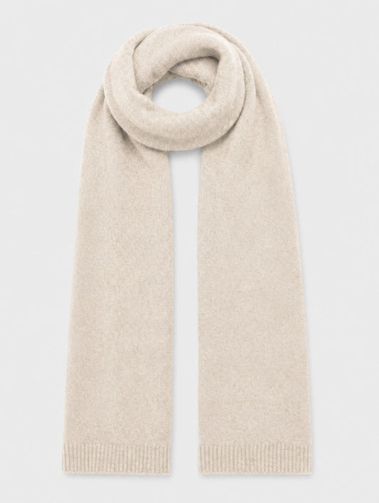 CASHMERE & MERINO WOOL SCARF - CREAM