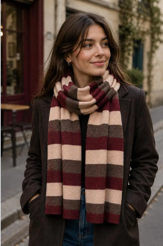 STRIPE KNIT SCARF
