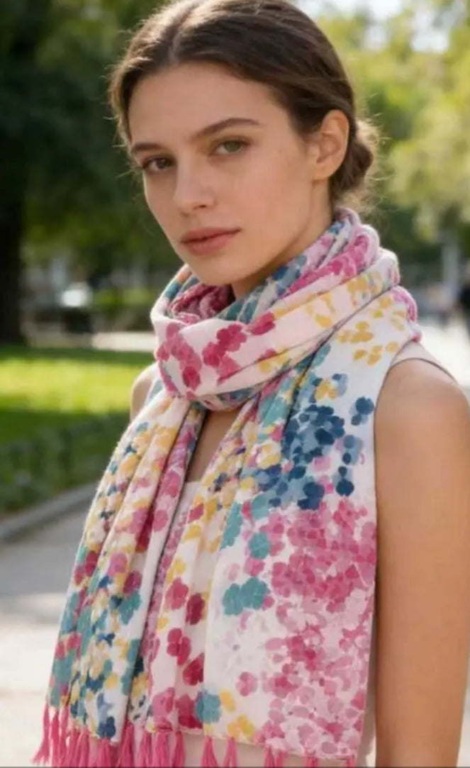 COTTON FRINGE SCARF