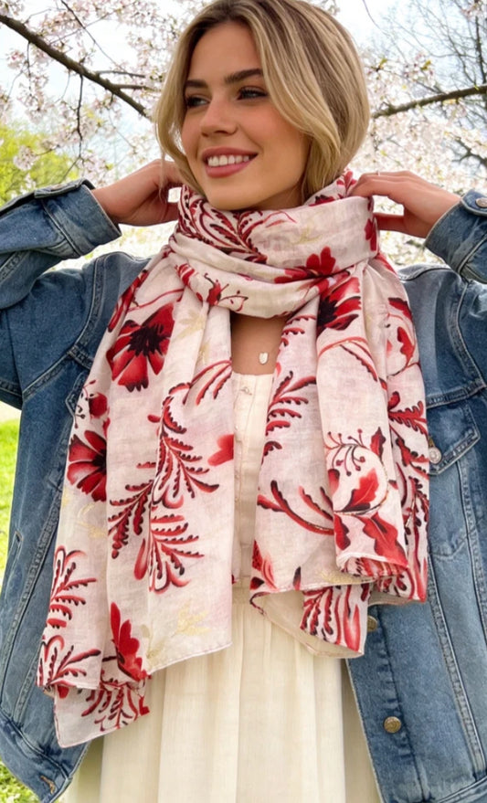 COTTON BLEND SCARF