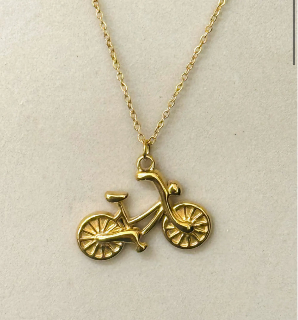STAINLESS STEEL BICYCLE NECKLACE