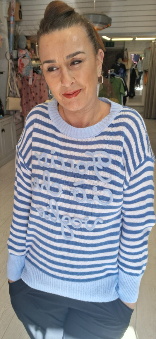 COTTON STRIPE KNIT - 8-14