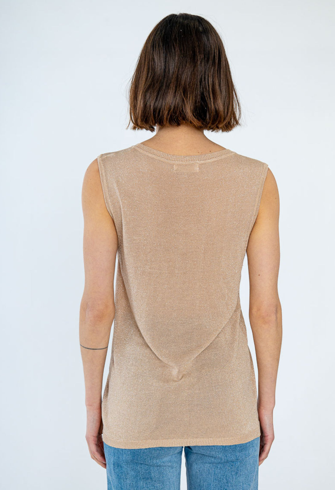LUREX TANK TOP - 8-12 - BEIGE