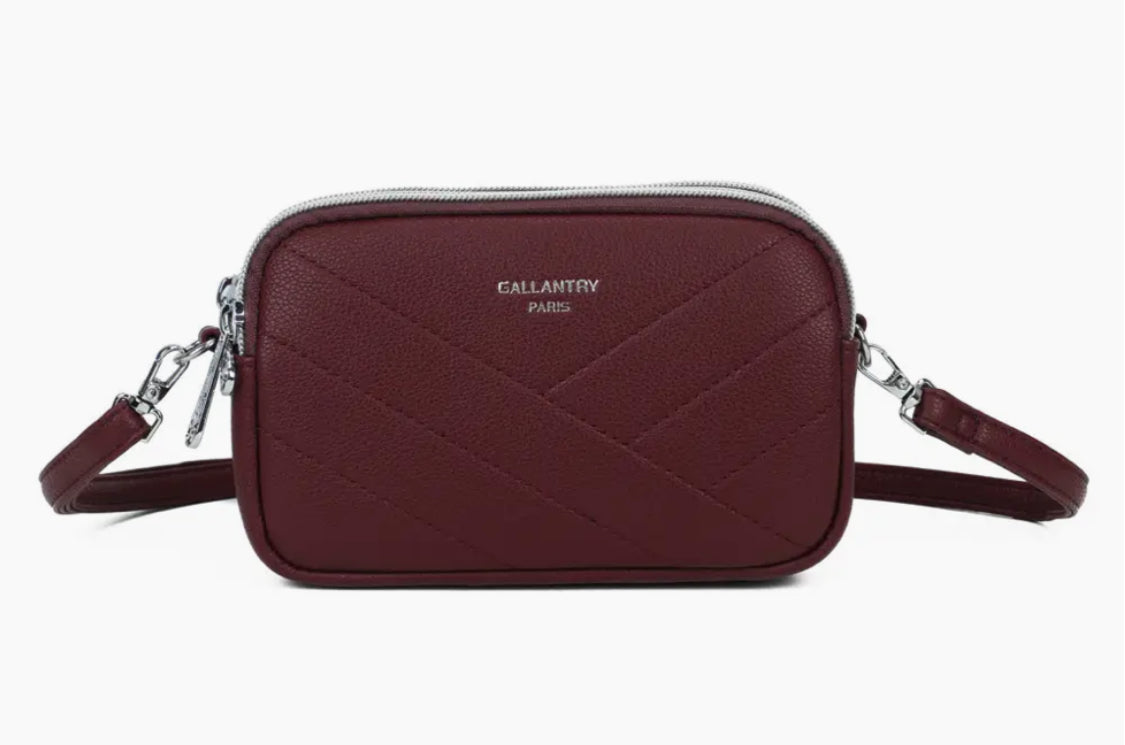 ZIP CROSSBODY - BURGUNDY