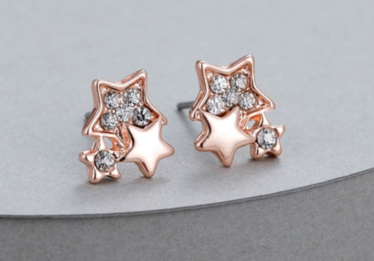 CRYSTAL STAR STUD EARRINGS