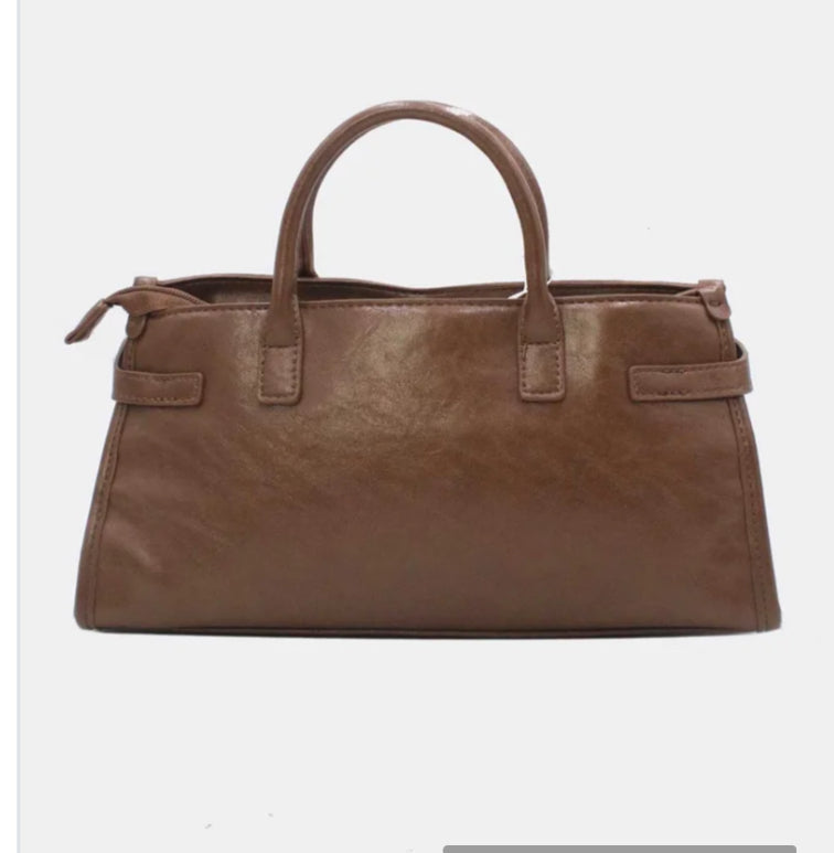 BELT DETAIL CROSSBODY - BROWN