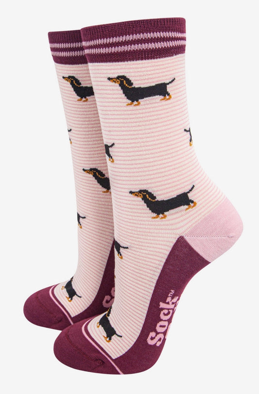 WOMEN’S SAUSAGE DOG BAMBOO SOCKS