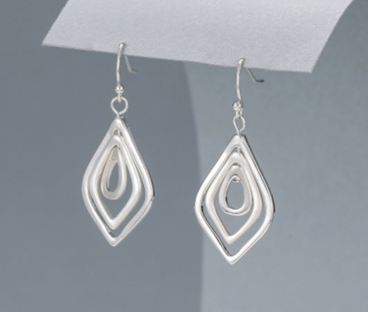DROP HOOK EARRINGS - SILVER