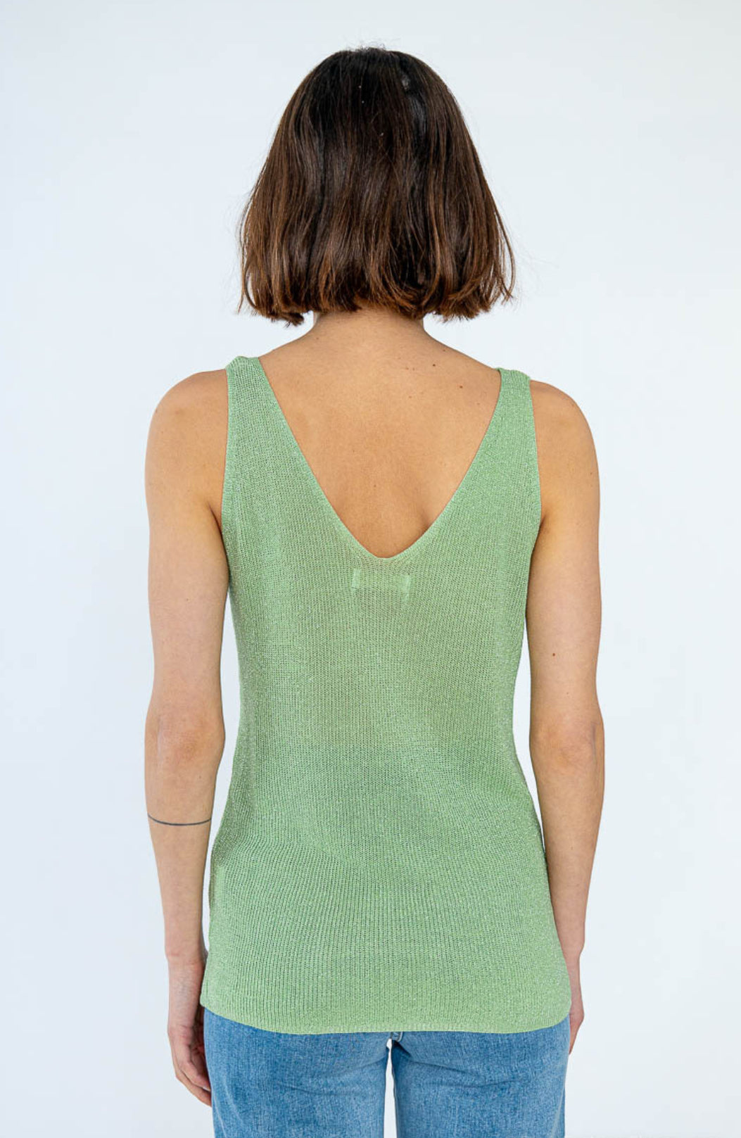 LUREX VEST TOP - 8-12 - GREEN