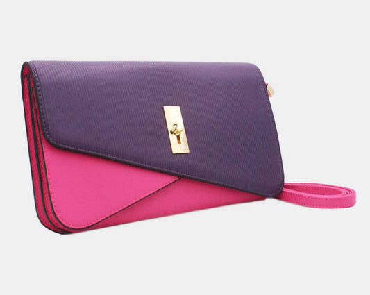 OCCASION CLUTCH - FUSCHIA & PURPLE