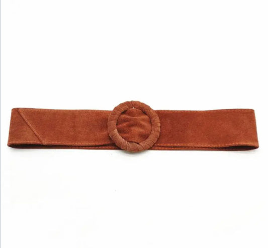 LEATHER BELT - BURNT ORANGE