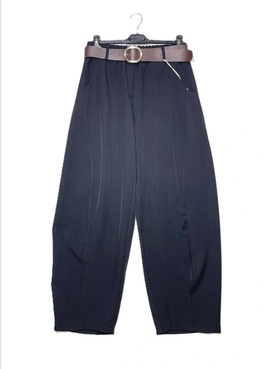 BALLOON FIT PANTS - 10-16 - BLACK