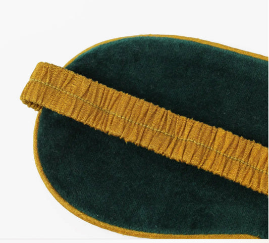 VELVET HAND EMBROIDERED EYE MASK