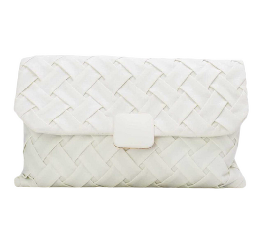 BRAIDED OCCASION BAG - WHITE