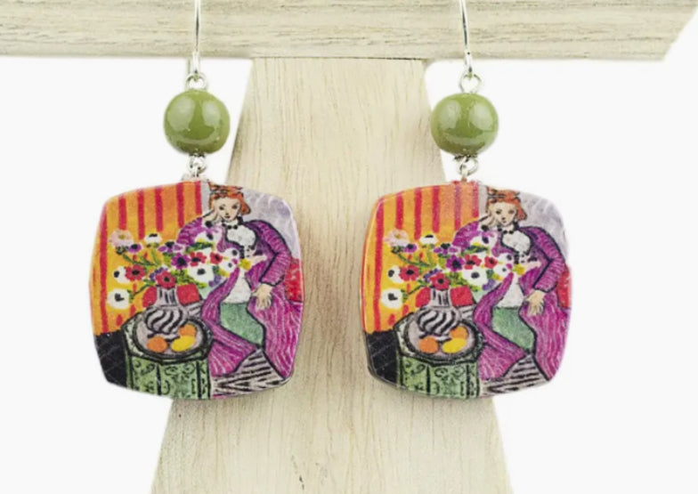 LADY PORTRAIT DROP EARRINGS