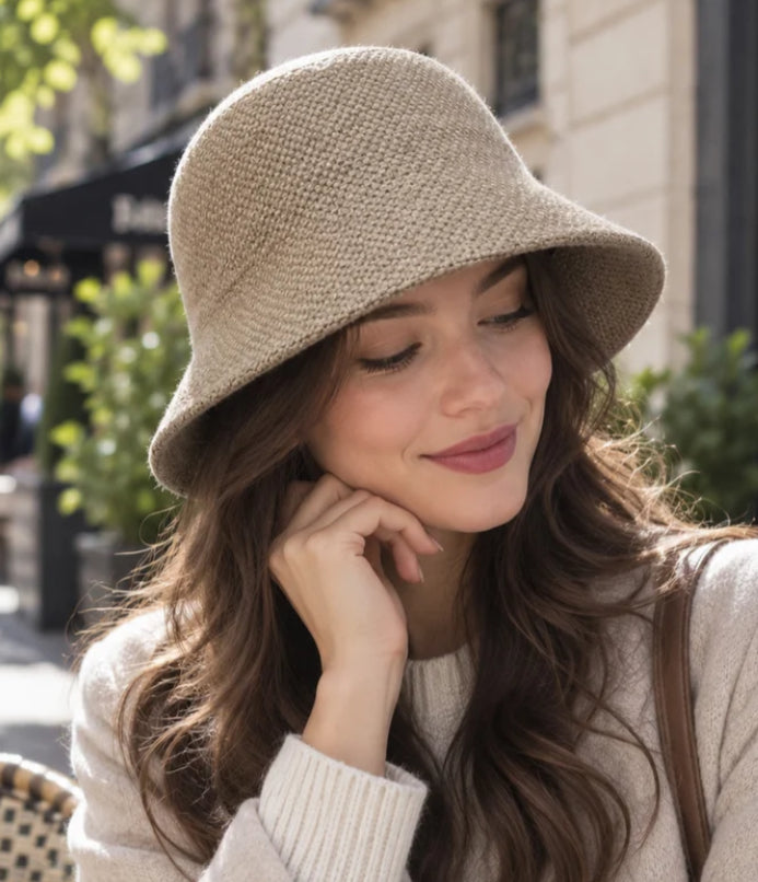 WOOL BLEND CLOCHE HAT