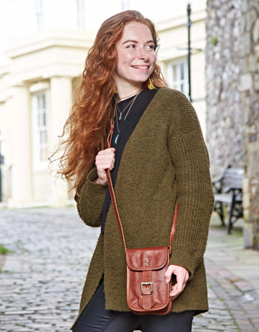 100% LEATHER MINI MESSENGER BAG - HANDMADE IN INDIA