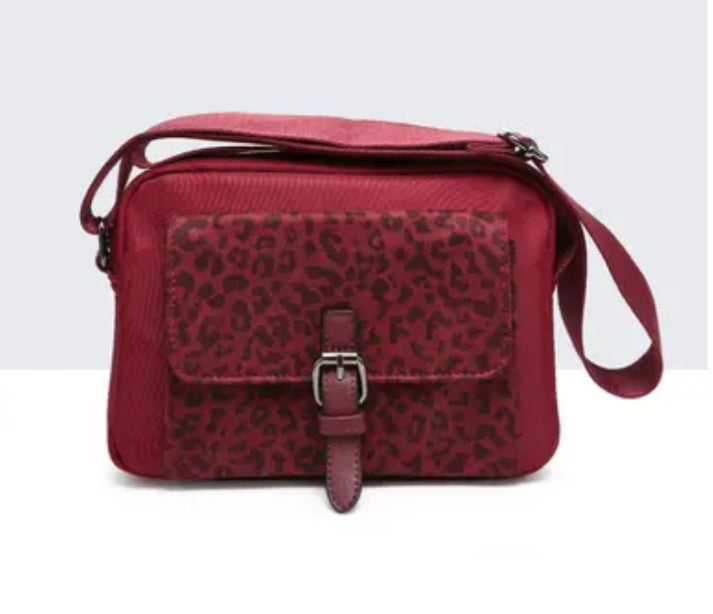 LEOPARD NYLON CROSSBODY