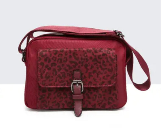 LEOPARD NYLON CROSSBODY