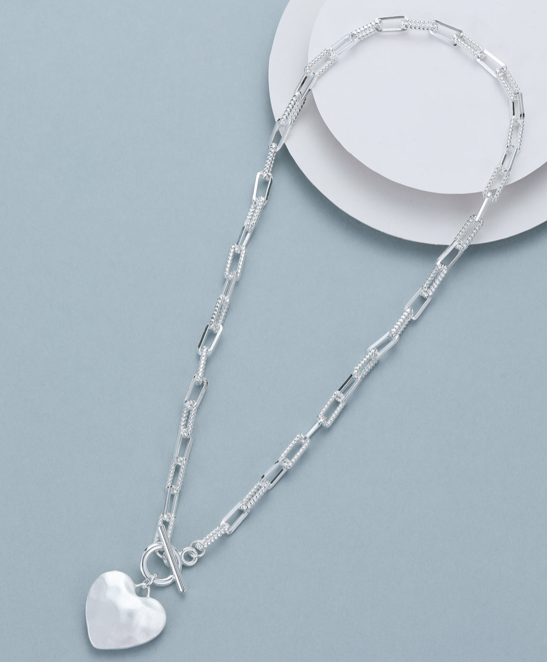 T BAR HEART NECKLACE