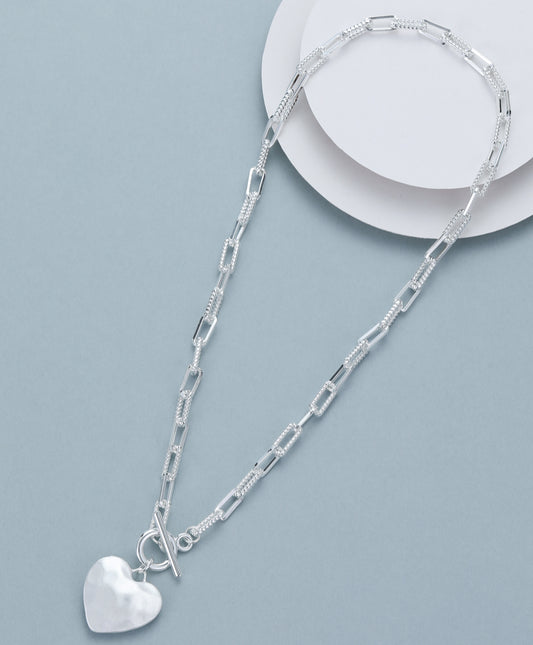 T BAR HEART NECKLACE