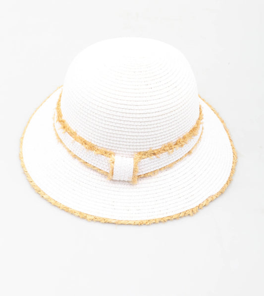 STRAW CLOCHE HAT