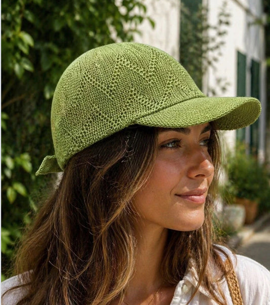 CROCHET CAP - OLIVE