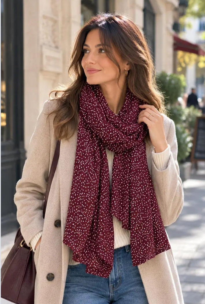 POLKA FOIL SCARF