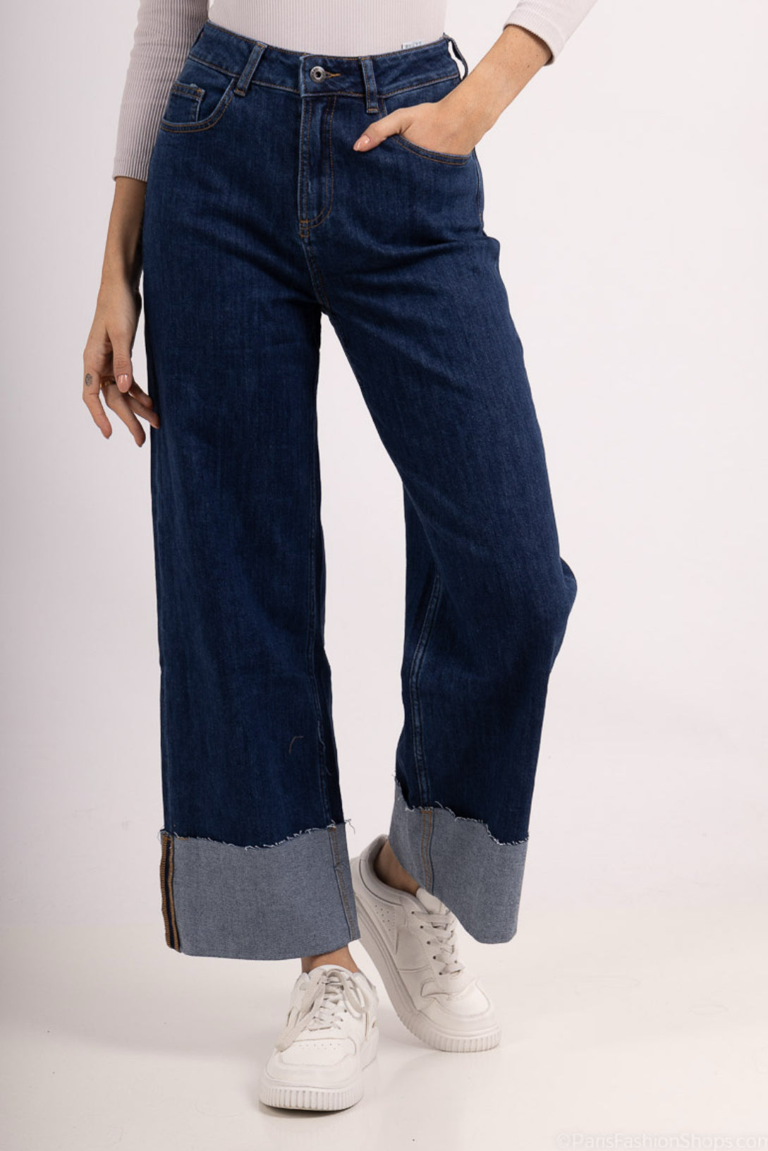 DEEP CUFF DARK WASH DENIMS - SIZES 8 to 16