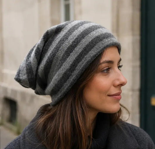 STRIPE SLOUCH BEANIE