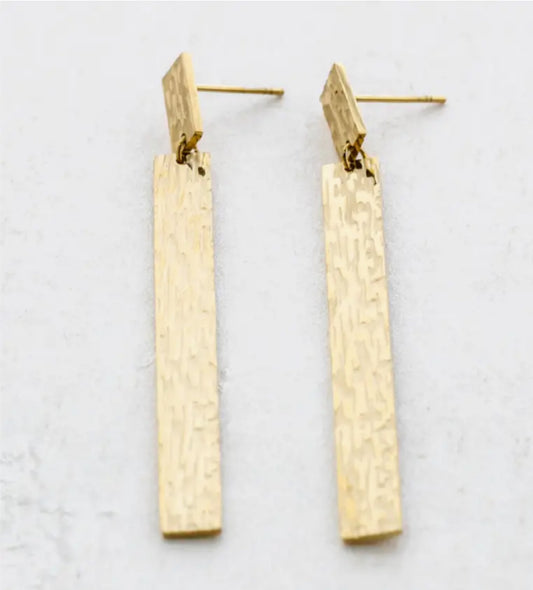 STAINLESS STEEL BAR EARRINGS