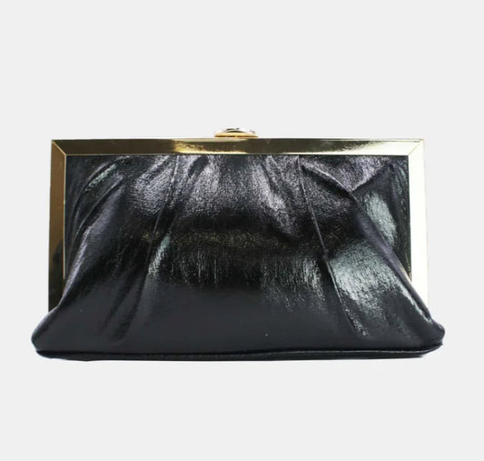 RUCHED OCCASION BAG - BLACK