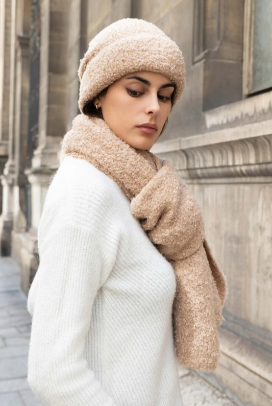 CHUNKY SOFT SCARF- BEIGE